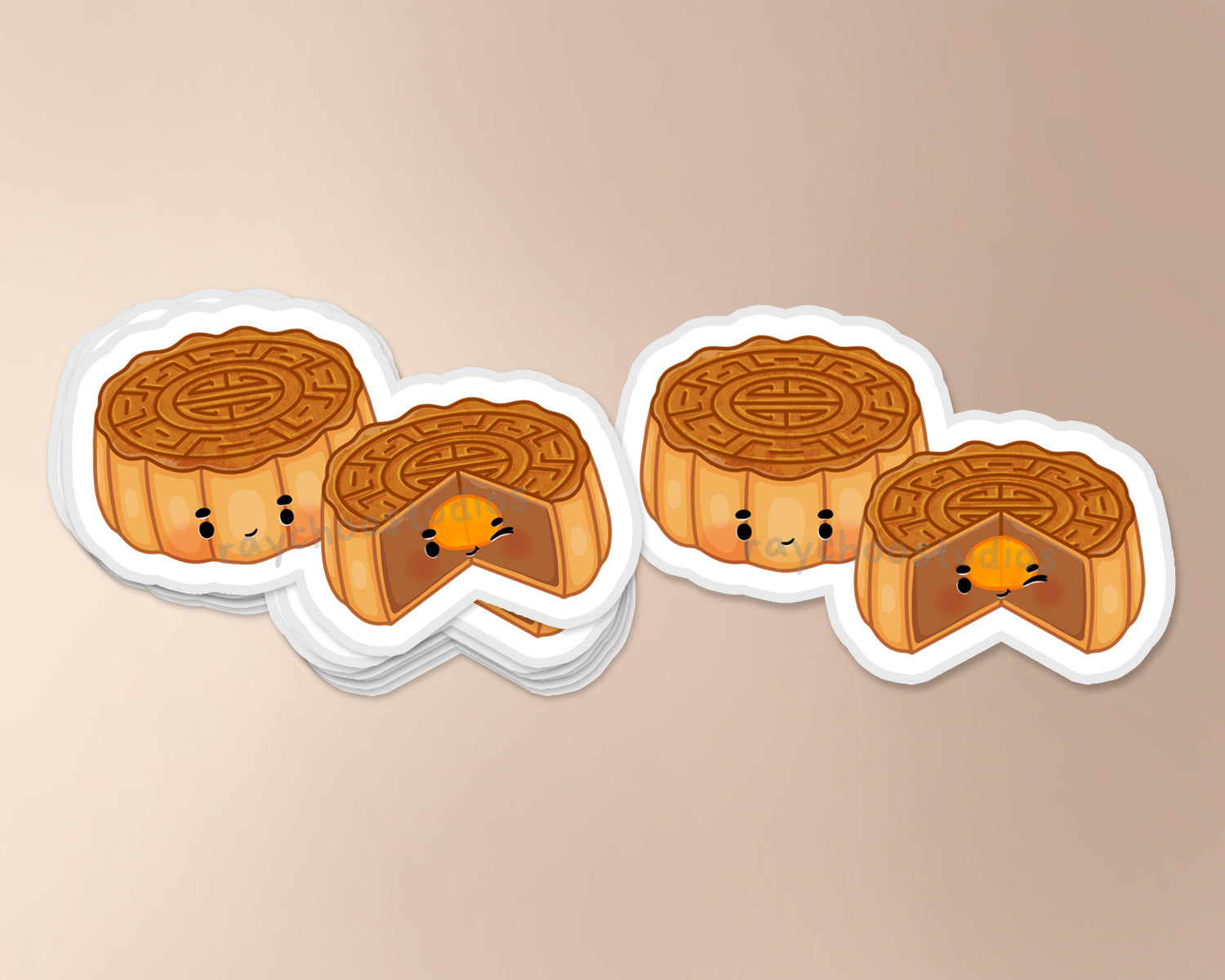 Moon Pancake Sticker Close