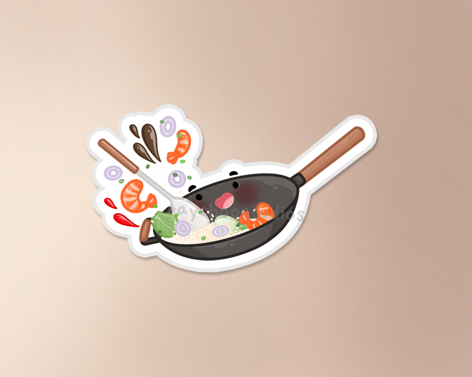 Wok Sticker Close