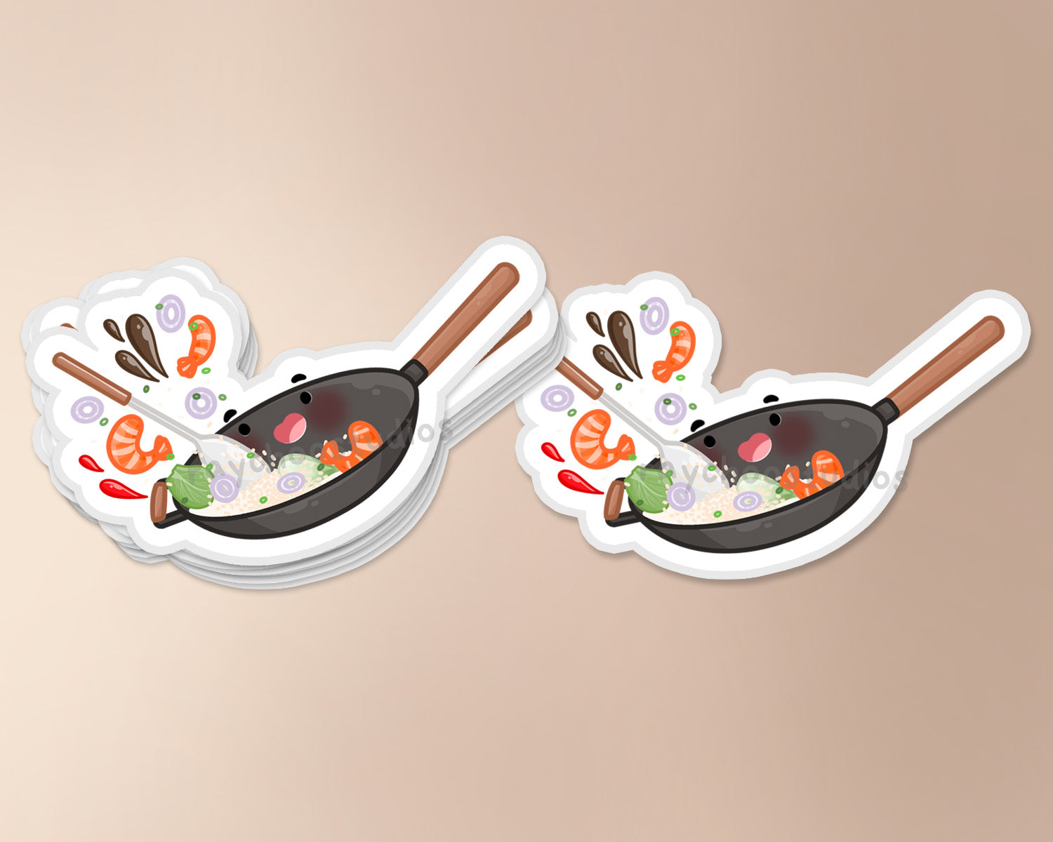Wok Sticker Close